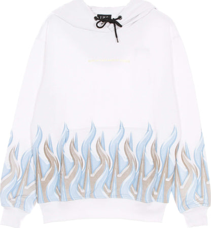 IHS-Felpa-Leggera-Cappuccio-Uomo-New-Flames-Hoodie-White-da-uomo