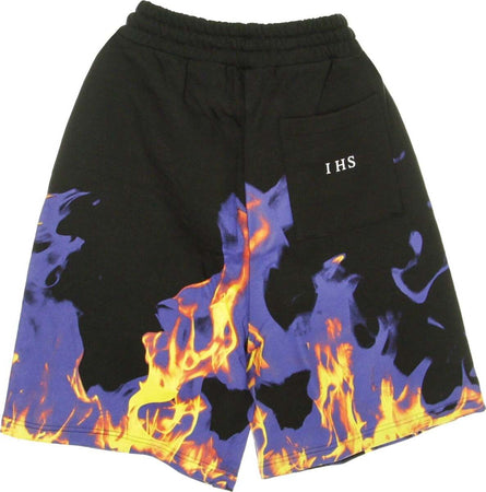 IHS-Pantalone-Corto-Tuta-Uomo-Multi-Flames-Black-da-uomo