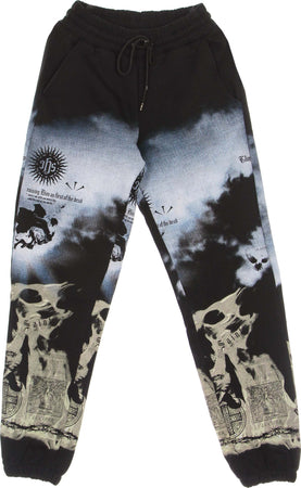 IHS-Pantalone-Tuta-Leggero-Uomo-Clouds-&amp;-Flames-Jogger-Black/multi-da-uomo