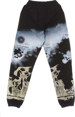 IHS-Pantalone-Tuta-Leggero-Uomo-Clouds-&amp;-Flames-Jogger-Black/multi-da-uomo