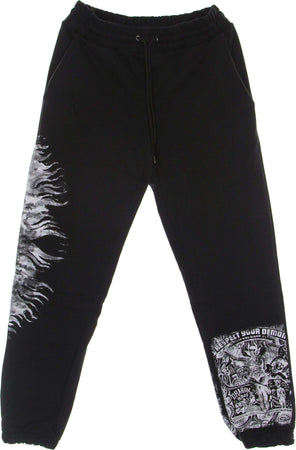 IHS-Pantalone-Tuta-Leggero-Uomo-Respect-Your-Demon-Jogger-Black-da-uomo