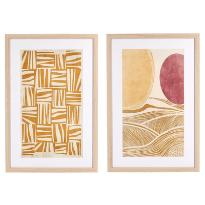 Set2 Quadro Sherley 40 x 60 con stampa su carta, vetro, mdf e cornice in mdf