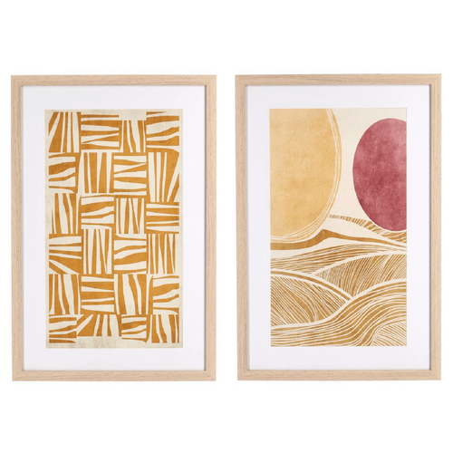 Set2 Quadro Sherley 40 x 60 con stampa su carta, vetro, mdf e cornice in mdf