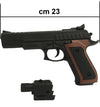 P.268 Pistola Giocattolo con Laser, Proiettili BB da 6mm, Colore Nero e Marrone, 23 cm, per Bambini e Cosplay
