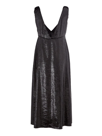 Lardini Abito con Spalline Effetto Lucido in Velvet da donna