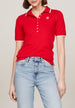 Tommy Hilfiger POLO SLIM SMD TIPPING LYOCELL POLO da donna