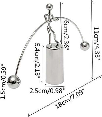 IL PENDOLO DI NEWTON UOMO IN EQULIBRIO ACCIAIO ARREDO CASA UFFICIO GAME BALL  Trade Shop italia - Napoli, Commerciovirtuoso.it