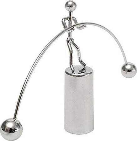 IL PENDOLO DI NEWTON UOMO IN EQULIBRIO ACCIAIO ARREDO CASA UFFICIO GAME BALL  Trade Shop italia - Napoli, Commerciovirtuoso.it