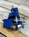 Morsa da banco a galletto in acciaio con base girevole e fissaggio a morsetto 60 mm
