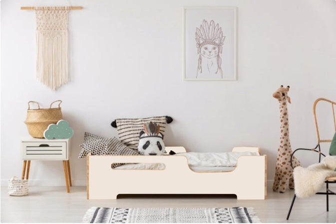 Lettino Montessori BOBBY bianco 180 x 90 cm