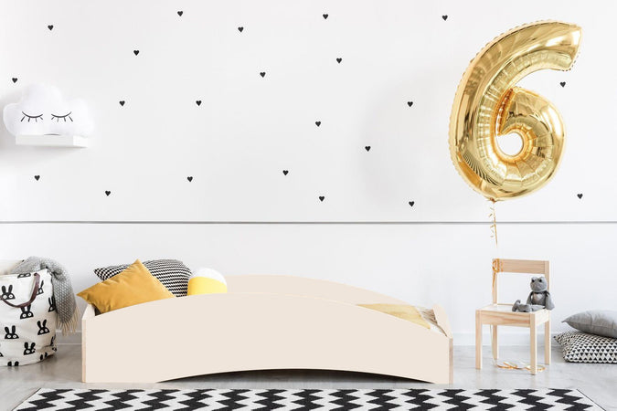 Lettino Montessori ONDA bianco 180 x 90 cm