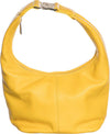 Ilenia---Borsa-da-Donna-Gialla-In-Vera-Pelle-con-Moschettone