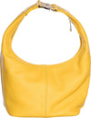 Ilenia---Borsa-da-Donna-Gialla-In-Vera-Pelle-con-Moschettone