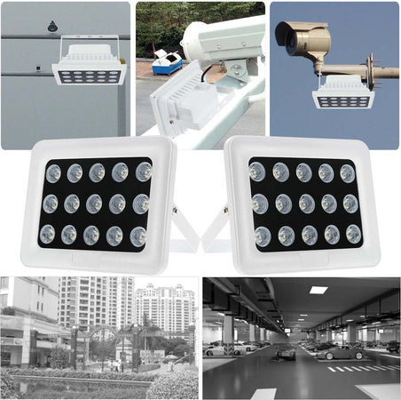 Illuminatore Faretto Infrarossi Per Telecamera 15 Led Ir 900 Lm Per Telecamere Articoli da Giardino > Illuminazione da esterno > Faretti da esterno Trade Shop italia - Napoli, Commerciovirtuoso.it