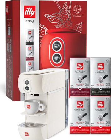 Illy-Macchina-Da-Caffe-Acialde-44mm-Easy-Bianca-+-72-Cialde