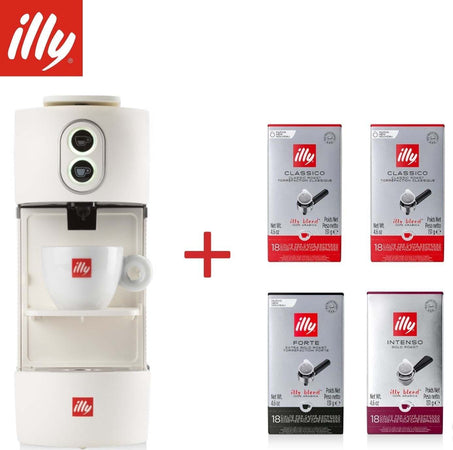 Illy-Macchina-Da-Caffe-Acialde-44mm-Easy-Bianca-+-72-Cialde