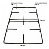 Griglia Rex Electrolux in piattina nera lucida cucina gas 45,5 x 26,8 cm