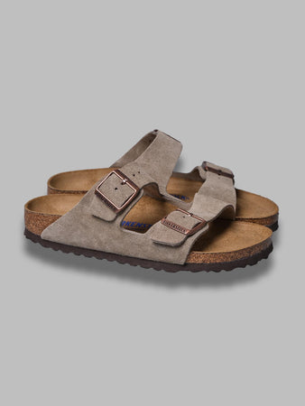 BIRKENSTOCK arizona sfb taupe, suede leather - calz. s da uomo