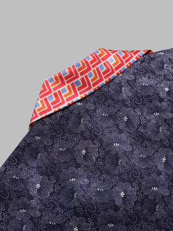 MARINE SERRE regenerated silk scarves bowling shirt da uomo