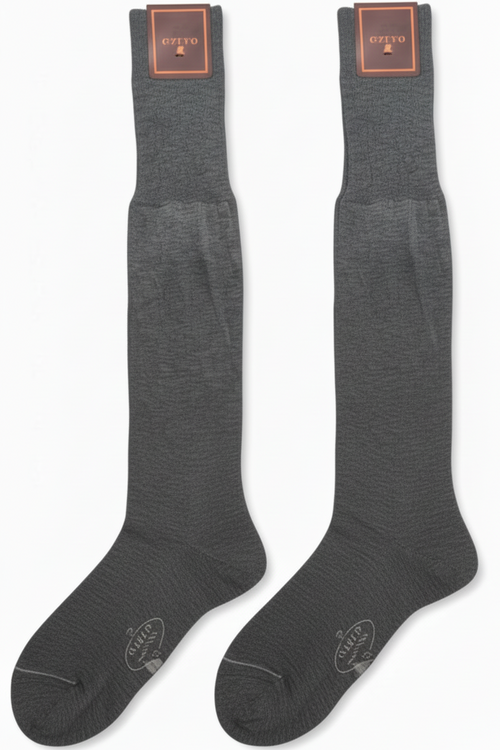 Calze Lunghe Uomo Gallo - Grigio Lamiera Eleganti