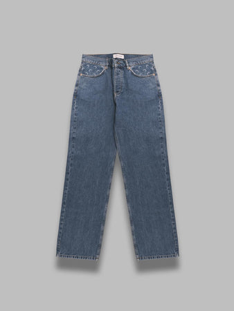 MARINE SERRE moon laser blue wash denim da uomo