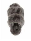 MOU 2 stripes sheepskin fur slipper da donna