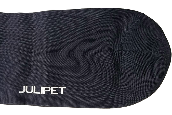 Calza lunga uomo Julipet - Teshy colore nero 100% cotone filo di scozia