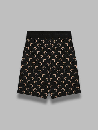 MARINE SERRE moon printed jersey biker shorts da donna