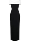 SOLACE LONDON Abito lungo Eva con spalle scoperte da donna