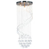vidaXL Lampadario con Perle di Cristallo a Spirale Argento G9