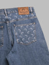 MARINE SERRE moon laser blue wash denim da uomo