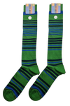 Calze Lunghe Uomo Gallo - Righe Verde Multicolor