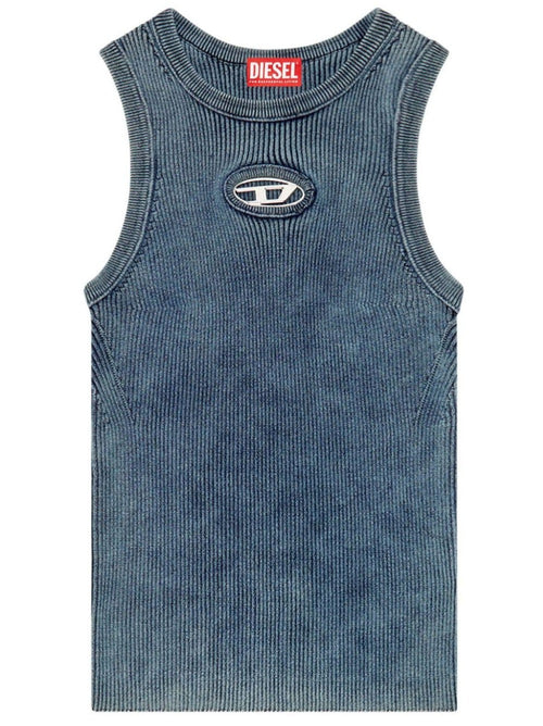 DIESEL Canotta a coste con Oval D da donna