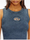 DIESEL Canotta a coste con Oval D da donna