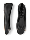 Jimmy Choo Scarpe basse in nappa nera con perle da donna