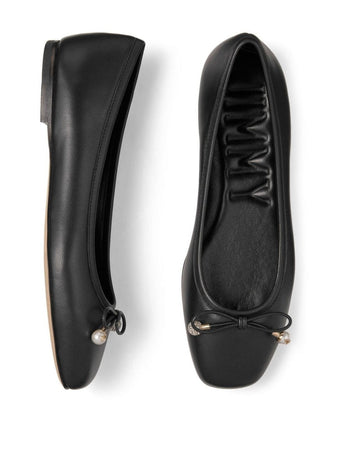 Jimmy Choo Scarpe basse in nappa nera con perle da donna