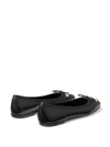 Jimmy Choo Scarpe basse in nappa nera con perle da donna