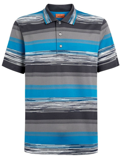 MISSONI Polo in jersey di cotone a righe sfumate da uomo