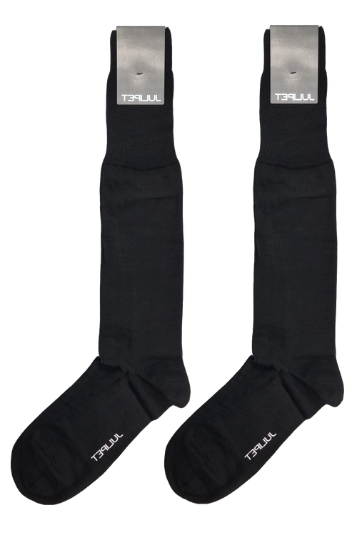 Calza lunga uomo Julipet - Tabott colore nero 80% Lana vergine