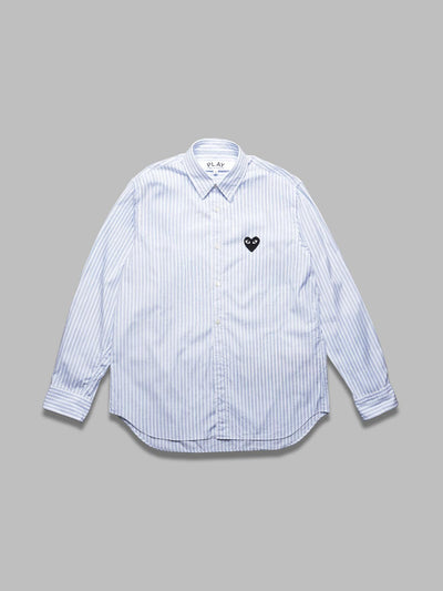 COMME DES GARCONS PLAY t-shirt black emblem woven - stripe - 100% cotton - made in japan da uomo