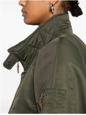 R13 Bomber con inserti a coste da donna
