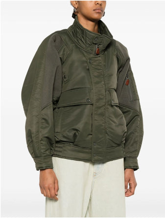 R13 Bomber con inserti a coste da donna