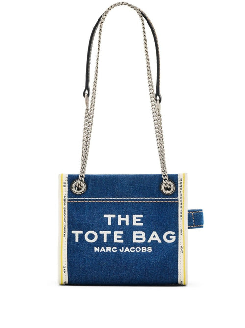 MARC JACOBS Borsa a tracolla con catena in denim da donna