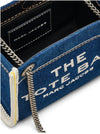MARC JACOBS Borsa a tracolla con catena in denim da donna