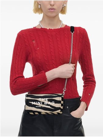MARC JACOBS The Zebra Leather Chain Mini Bag da donna
