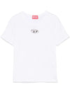 DIESEL t-shirt con placca logo da donna