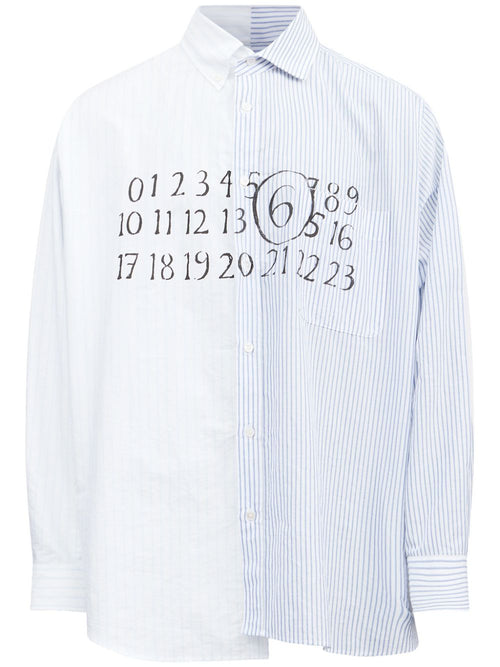 MM6 Maison Margiela Camicia numerica asimmetrica da uomo
