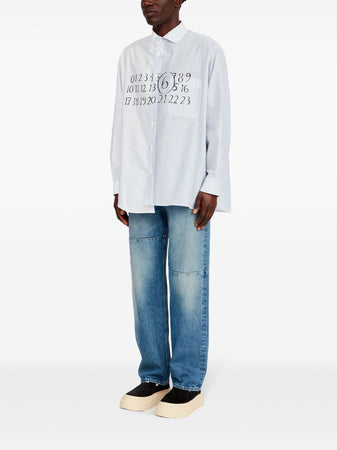 MM6 Maison Margiela Camicia numerica asimmetrica da uomo