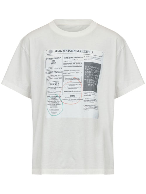 MM6 Maison Margiela T-shirt stampa giornalistica da uomo