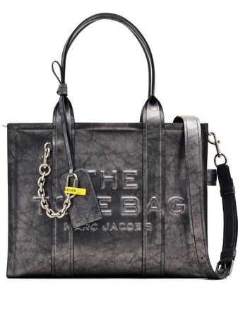 MARC JACOBS borsa tote grande metallizzata da donna